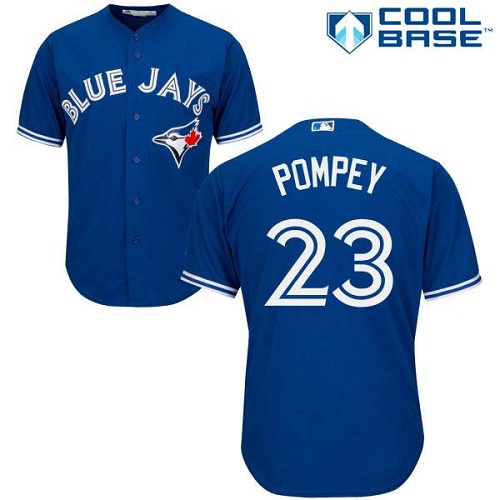 Blue Jays #23 Dalton Pompey Blue Cool Base Stitched Youth MLB Jersey